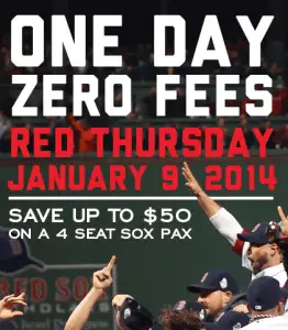 No Ticket Fees Red Sox