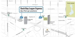 Back Bay Logan Express Map