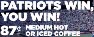 Dunkin' Donuts 2017 Patriots Win Promotion