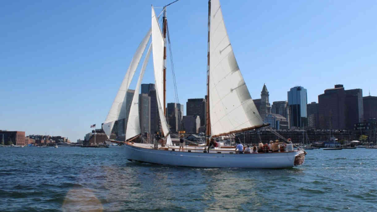 Sailing on Boston Harbor on the Schooner Adirondack III